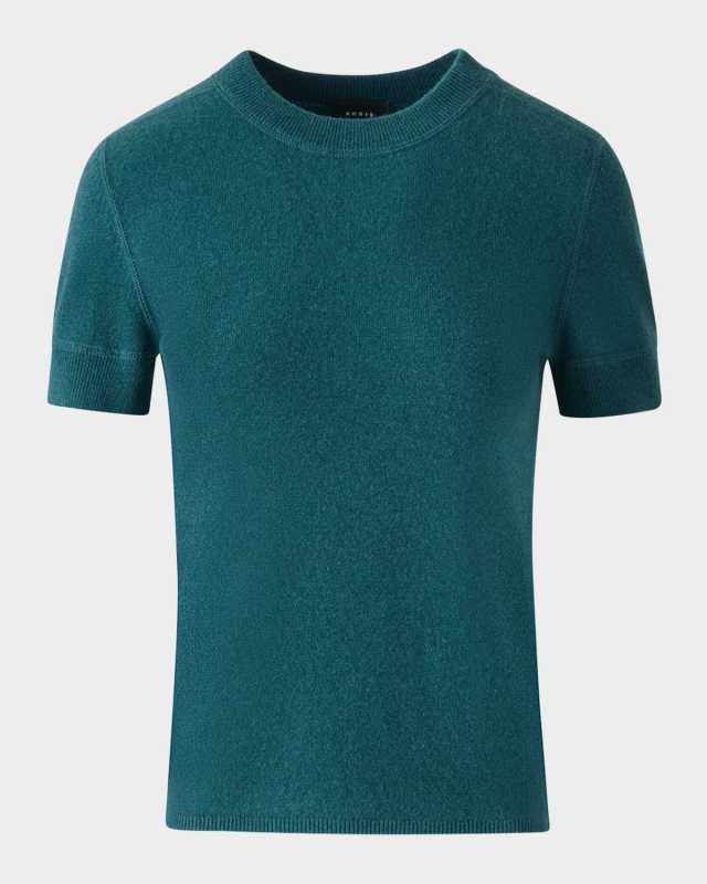 Short-Sleeve Cashmere Sweater